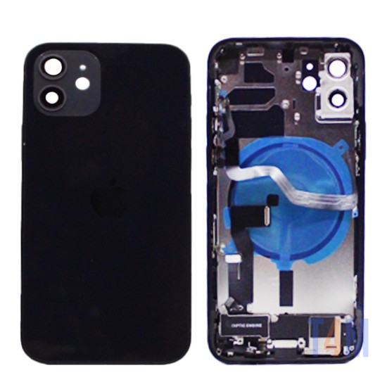 TRASEIRA TAMPA CHASSI COMPLETO APPLE IPHONE 12 PRETO